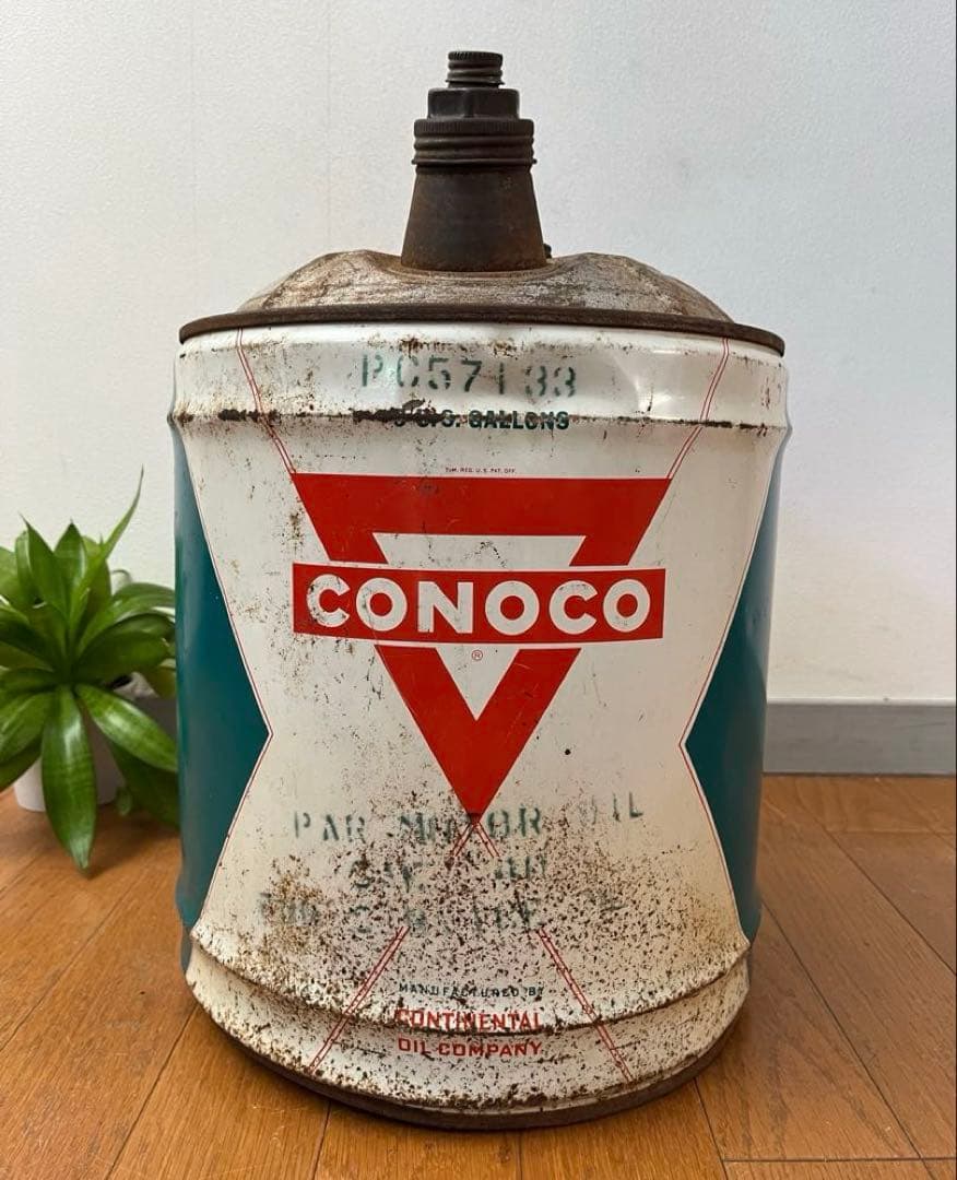 USA ヴィンテージ　CONOCO オイル缶　ガロン缶1950's 60's