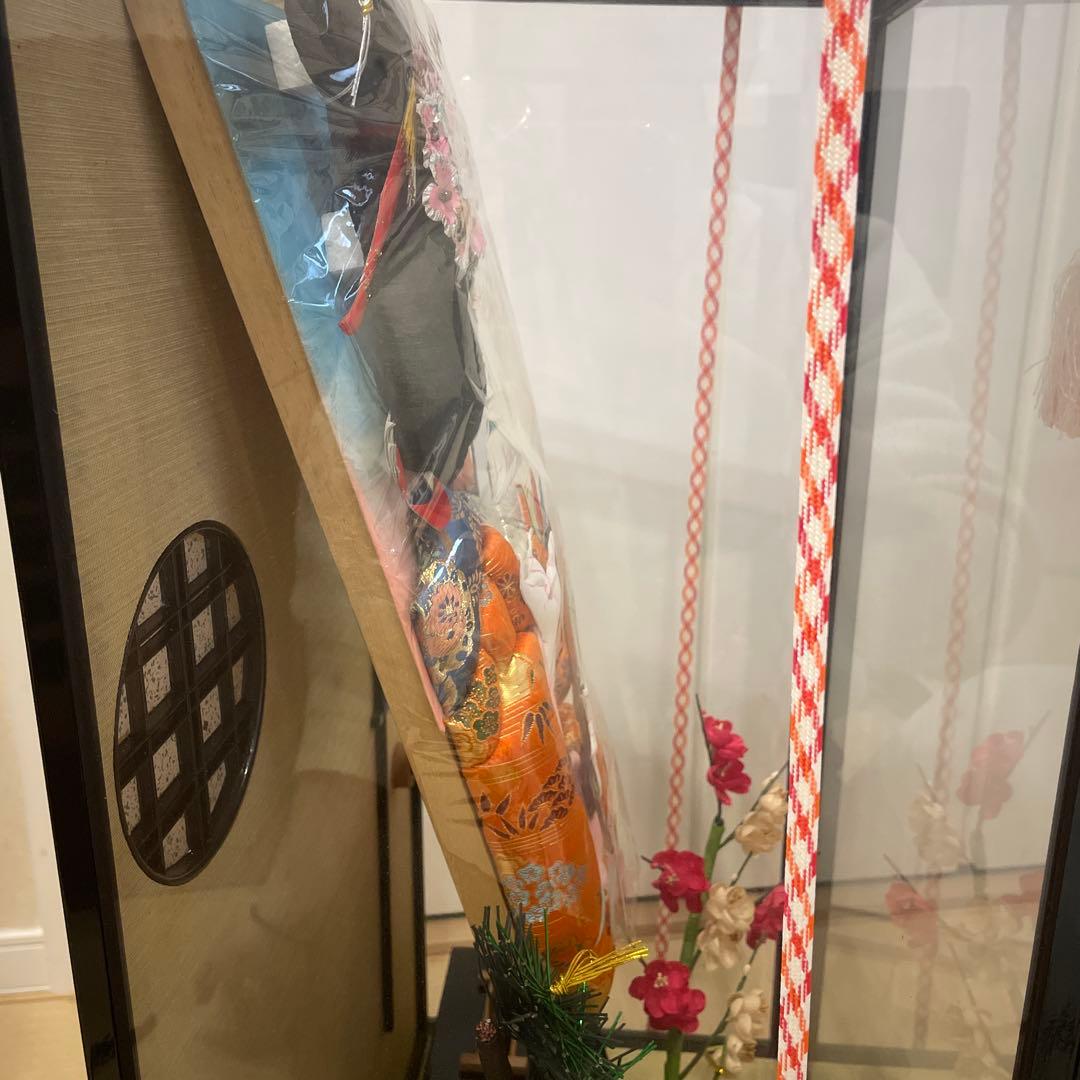 御羽子板飾　本仕立正絹 伝統工芸品 縁起物 オルゴール付き 幹山作 琴