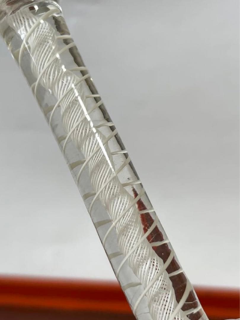 エアーツイストグラス　イギリス　エアーツイストステムグラス オペークツイスト