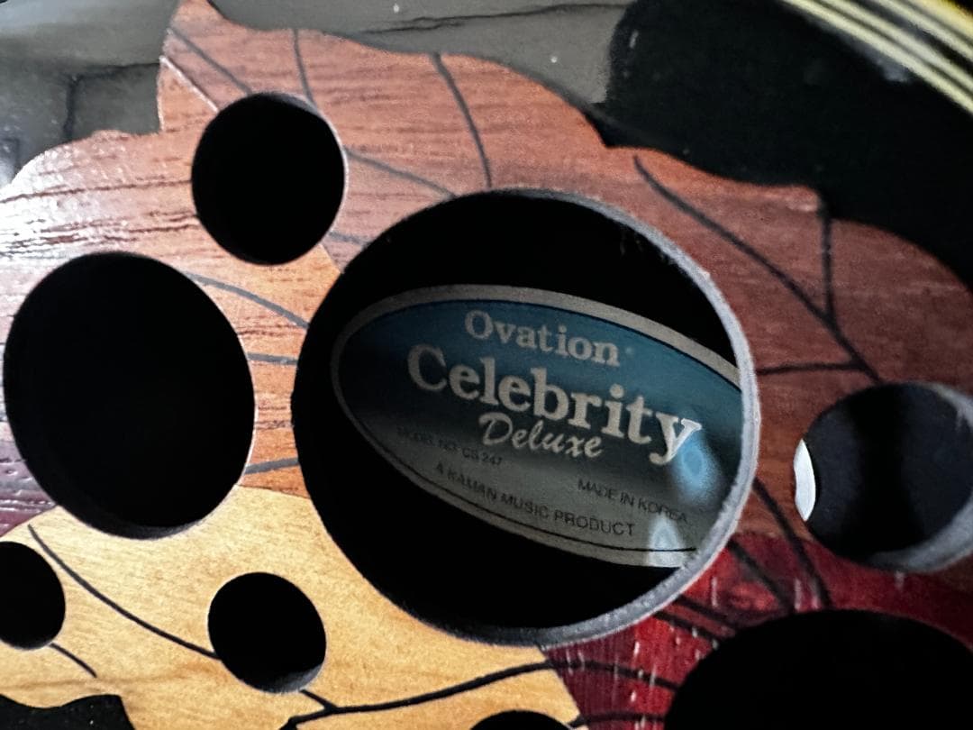 Ovation CS247 ブラック エレアコ ハードケース付