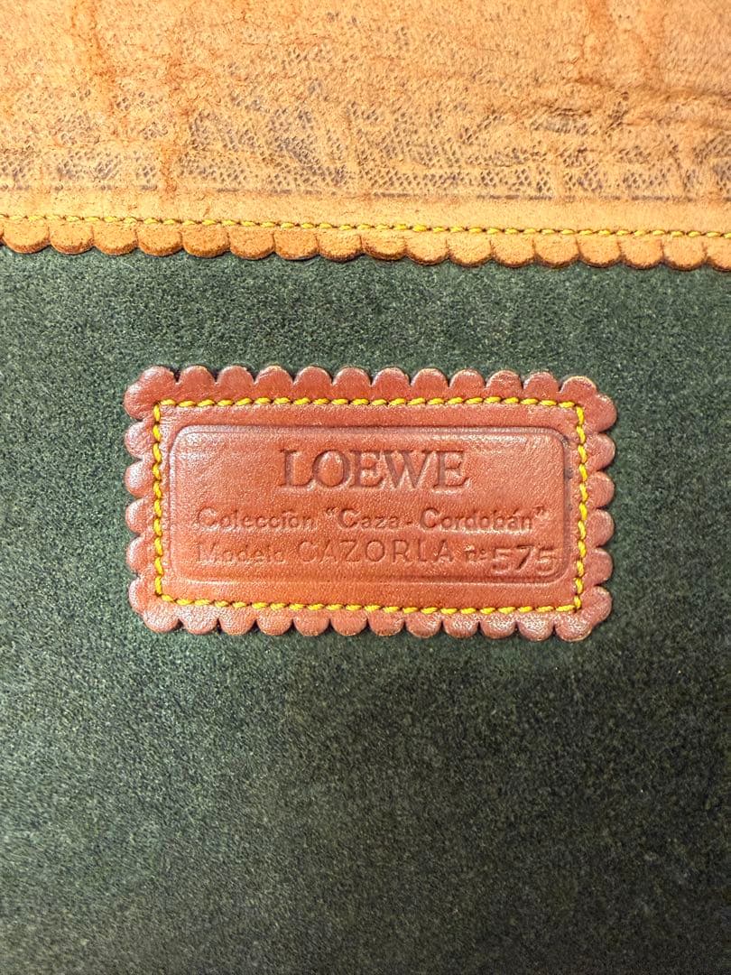 LOEWE ロエベ スエード ショルダーバッグ ヴィンテージ ロゴ金具