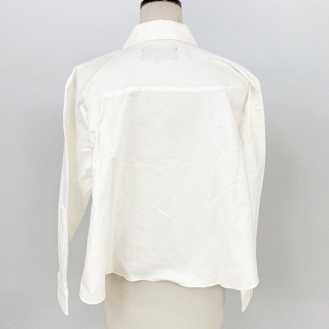 【希少】トリココムデギャルソン 長袖 丸襟シャツ M 白シャツ
