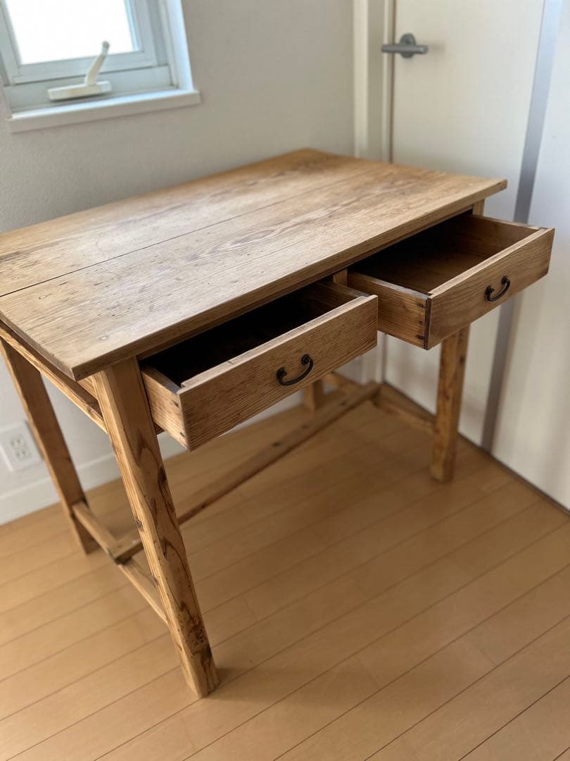 【am.】ジャパンアンティーク　机　古道具　スリップド
