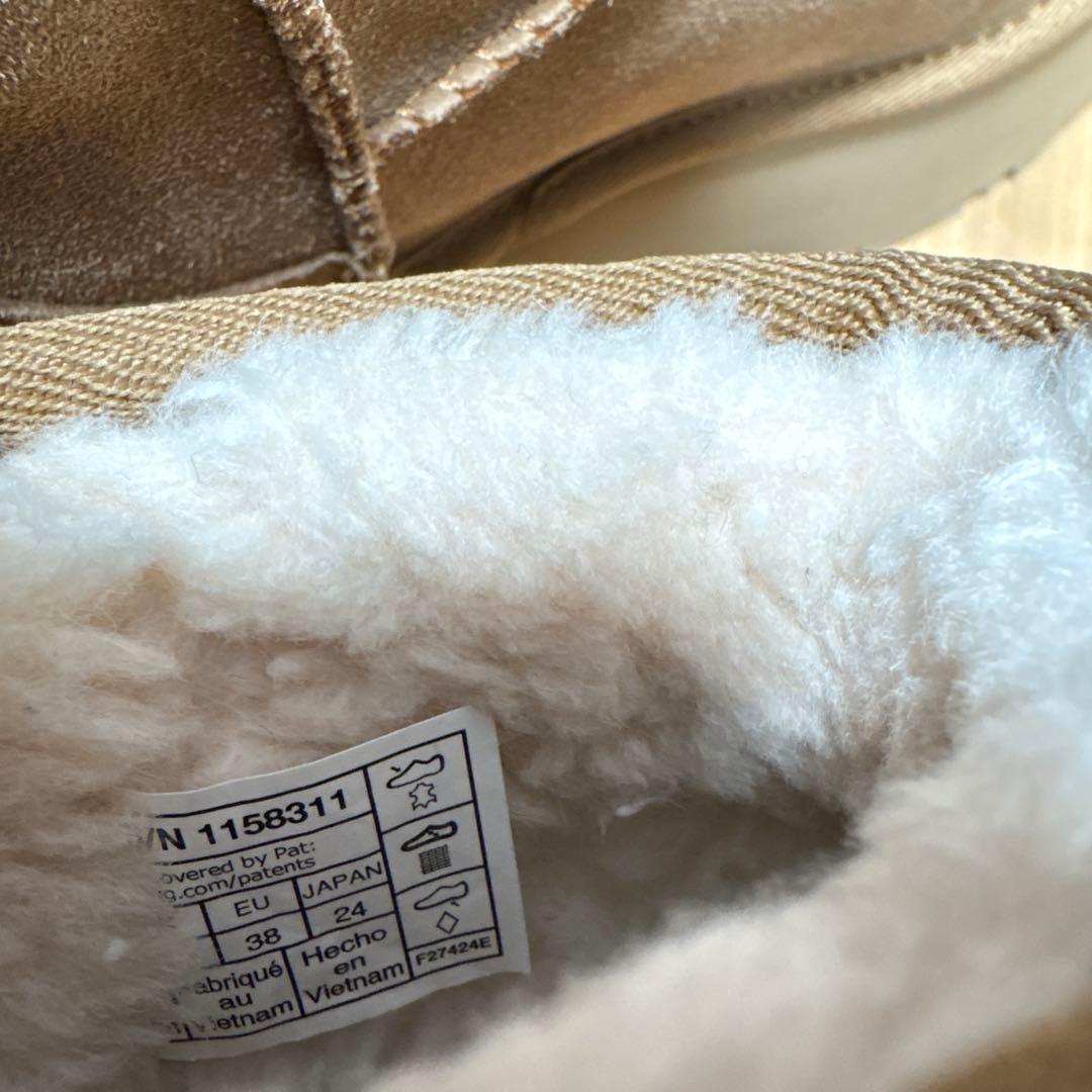UGG ベージュ 厚底ブーツ