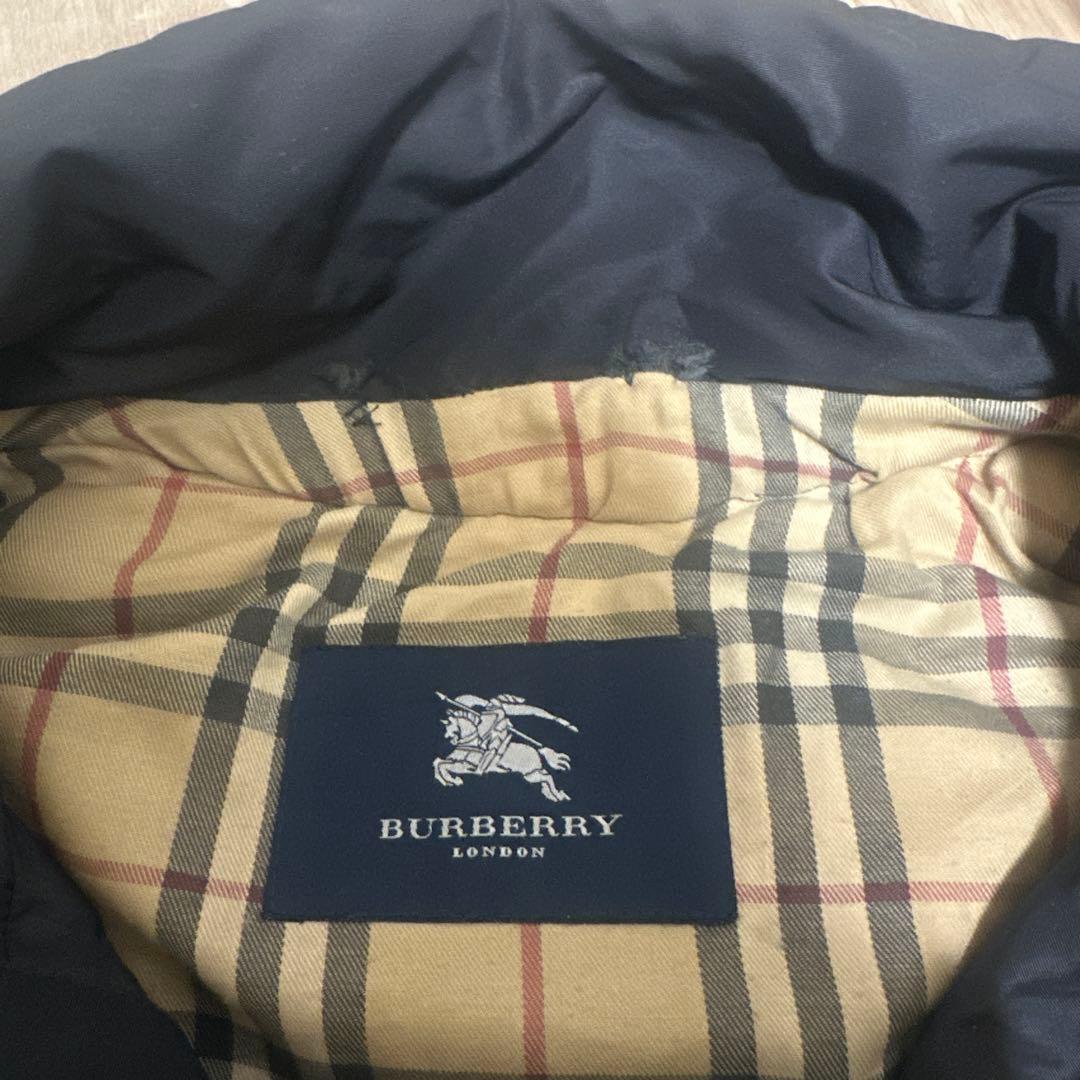 値下バーバリーロンドン 中綿入　フード付 ダウンジャケット メンズ サイズ52
