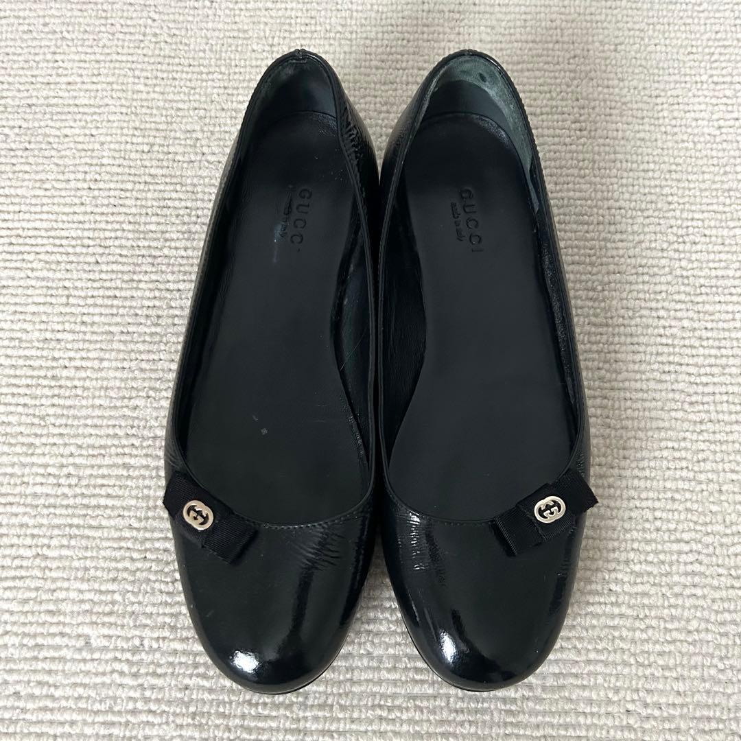 GUCCI グッチ フラットシューズ GG 黒 22cm