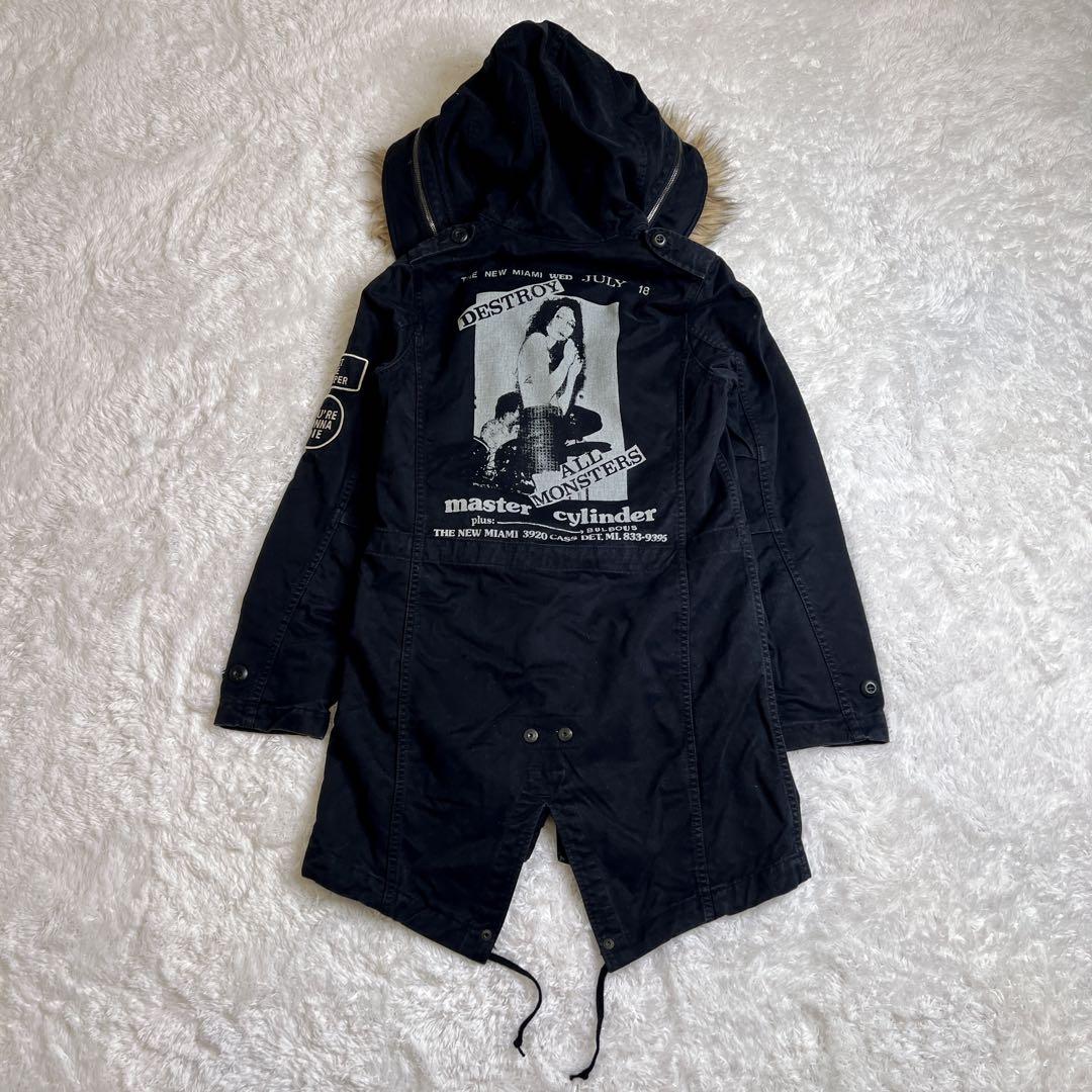 レア✨HYSTERIC GLAMOUR モッズコート プリマロフト ファー 黒