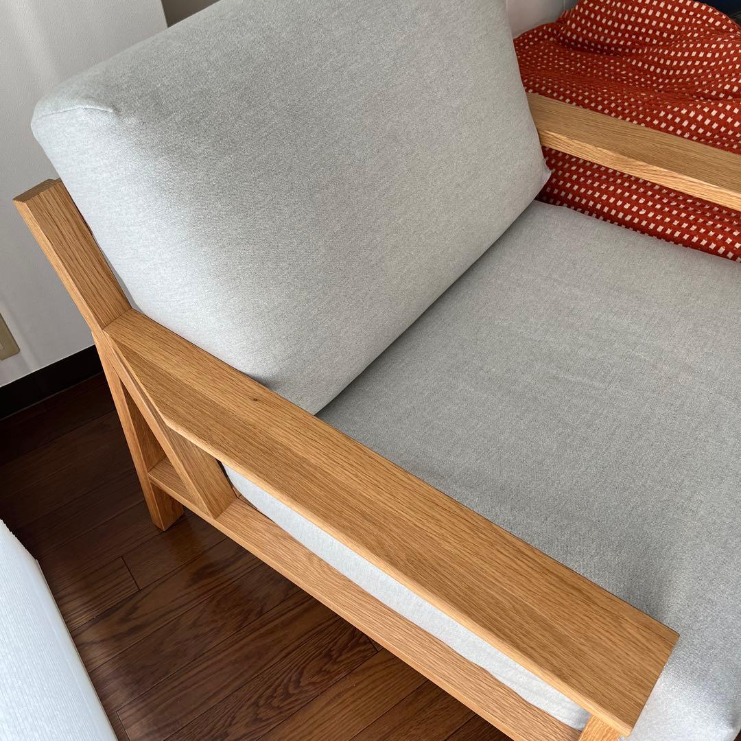 【使用期間半年】無印良品　ソファー　木製フレーム・1シーター