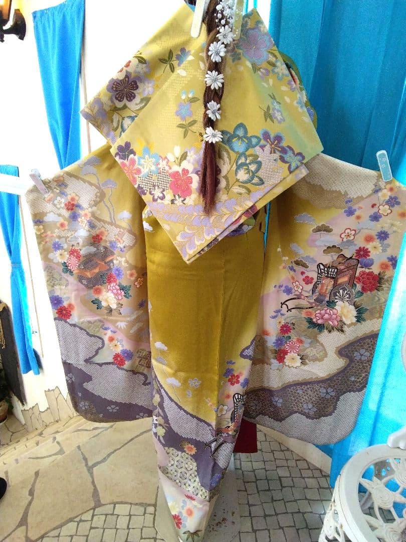 振袖フルセット、正絹振袖成人式、重ね襟、帯揚げ帯締め、西陣袋帯、襦袢、ガード加工