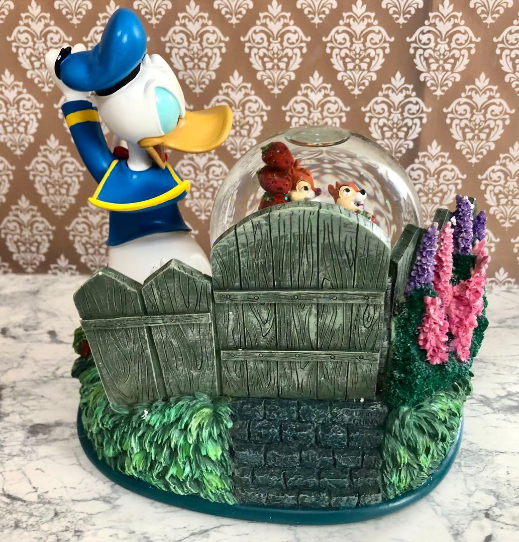 ディズニー　チップ＆デール ドナルド　スノードーム　置物　オブジェ　オルゴール