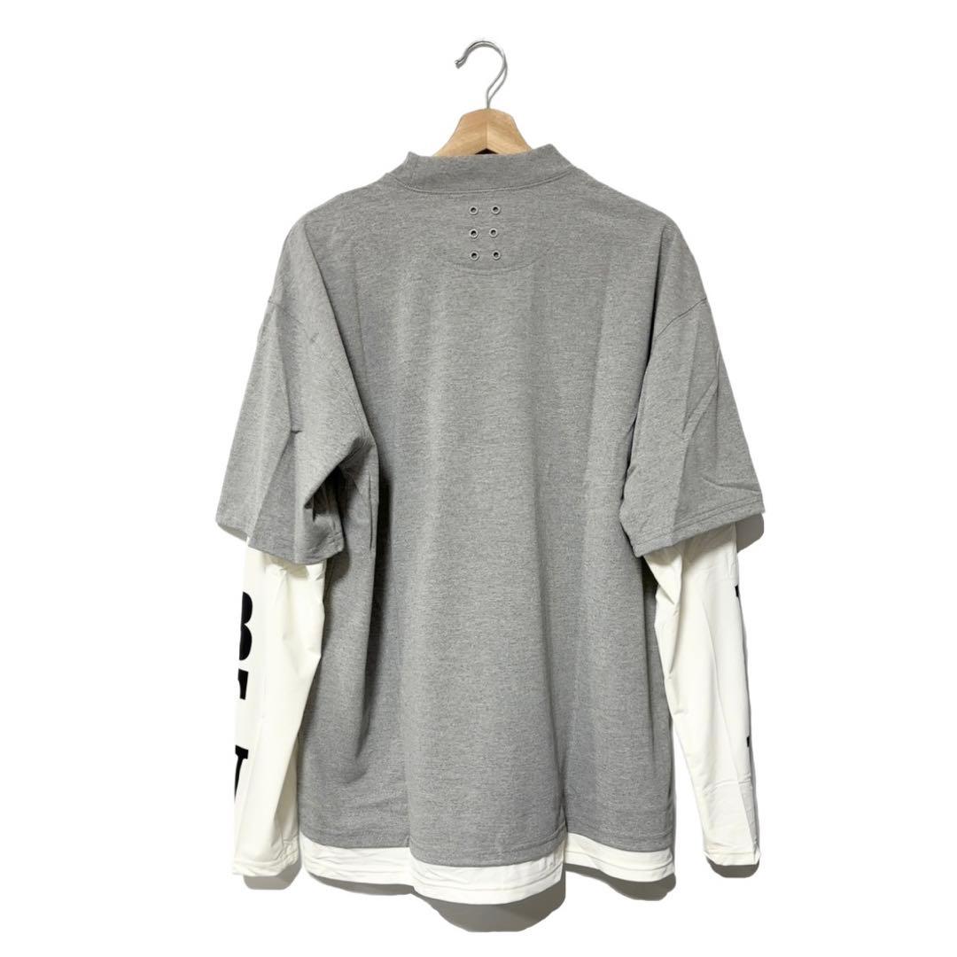 ラッセルノ ゴルフ レイヤード プリント モックネック L/S グレー L 5