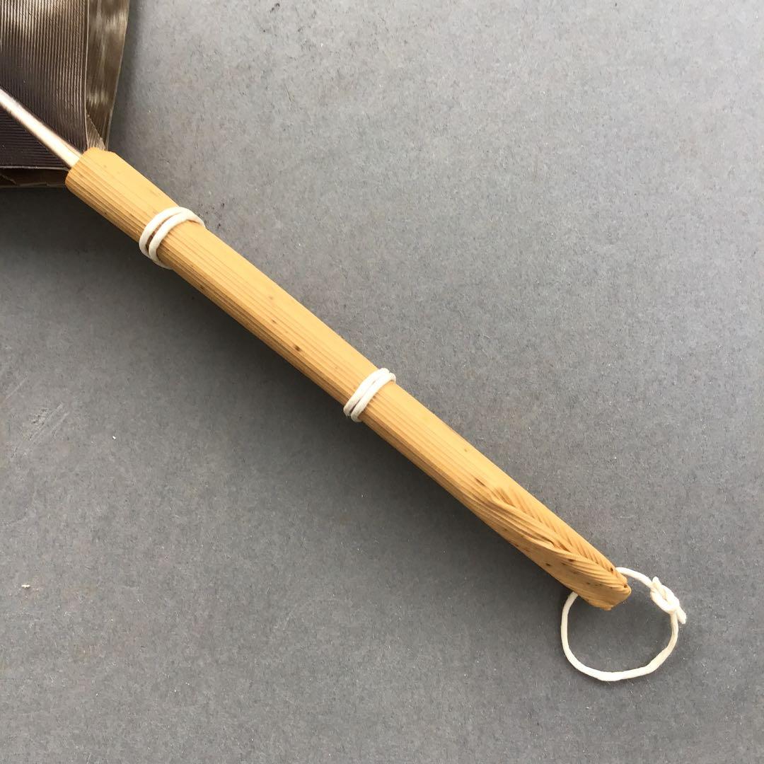 茶道具　羽箒　三ツ羽根(犬鷲一双)炉用•風炉用　紙箱　S28HB