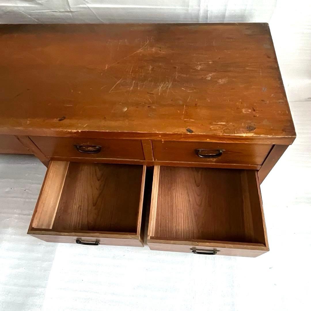 アンティーク　天然木　机　テーブル　取手カワイイ！　和風家具