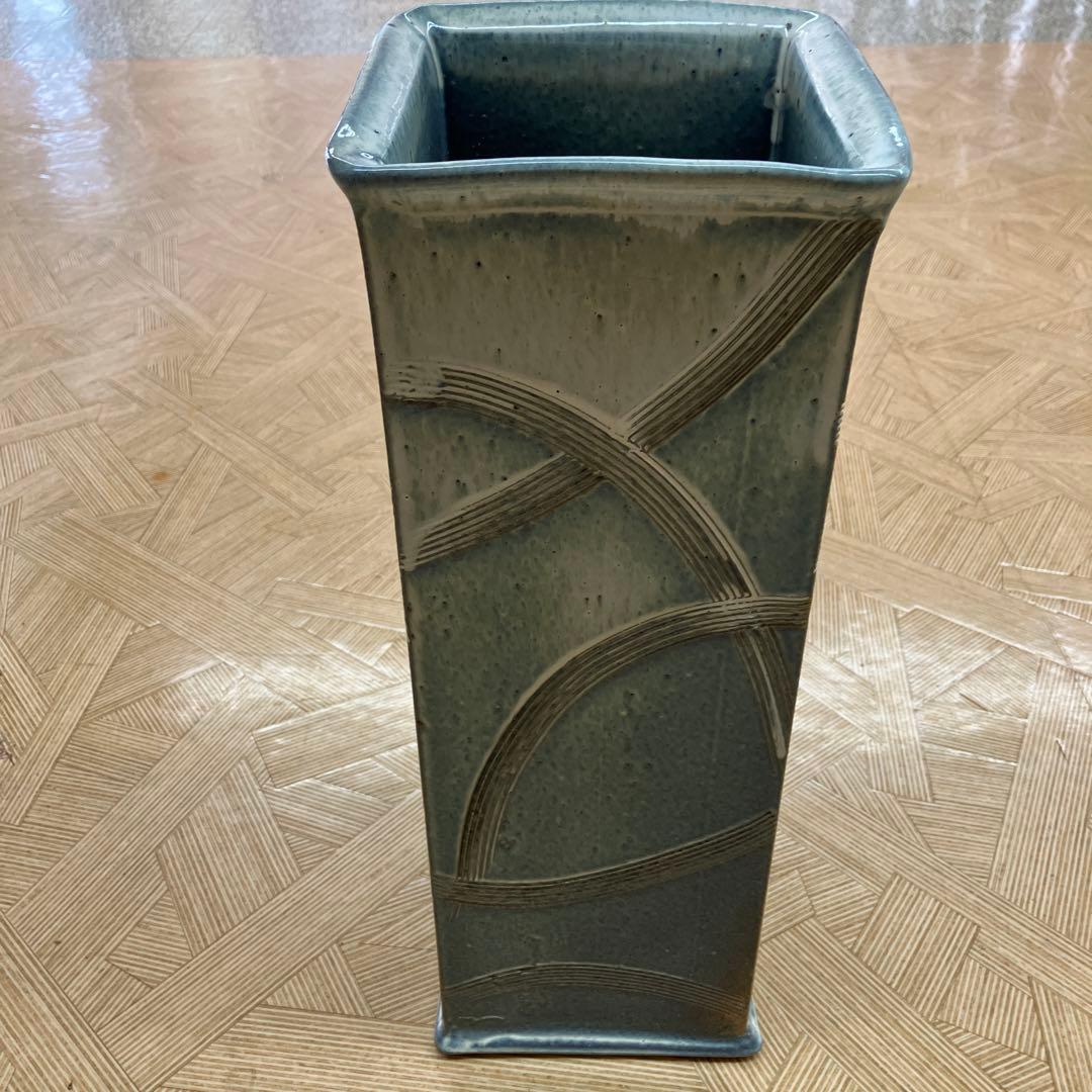 信楽焼傘立て角線模様