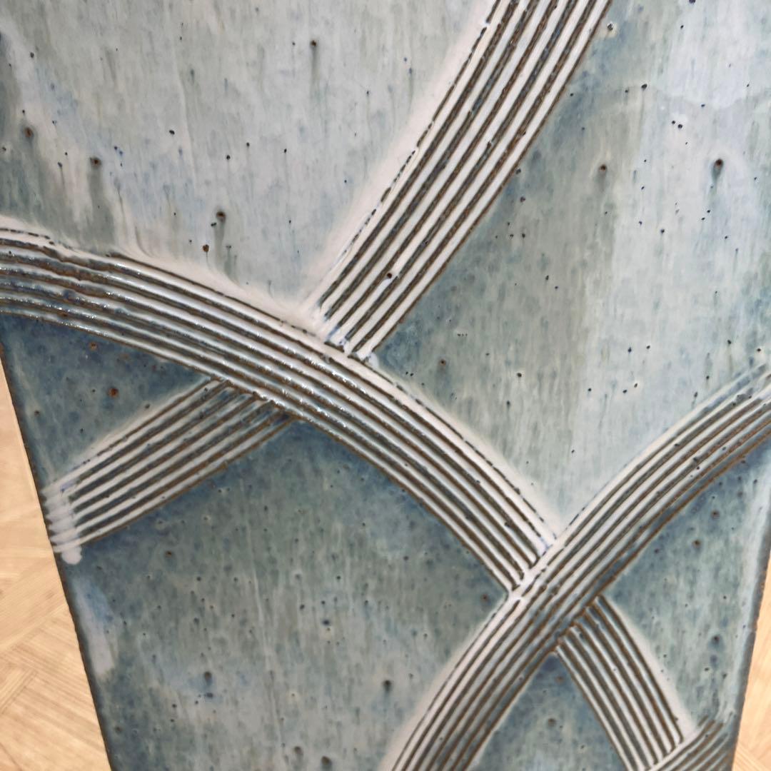 信楽焼傘立て角線模様