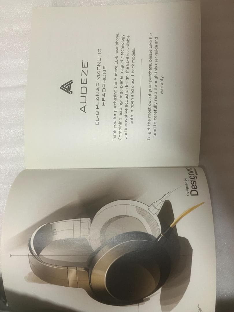 ジャンク　AUDEZE EL8 Black Open 有線ヘッドホン 収納袋付き