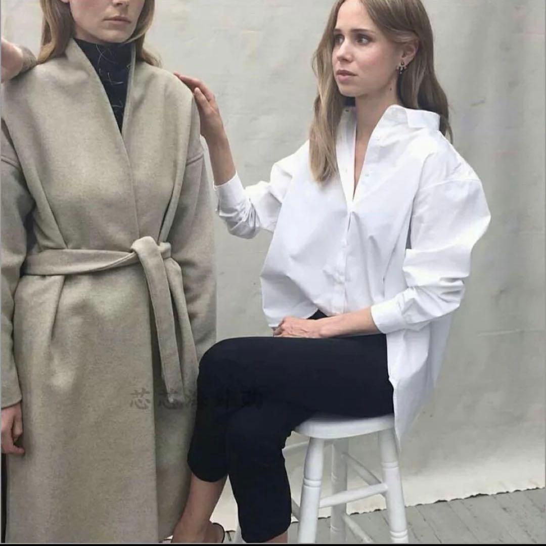 TOTEME ホワイトコットン長袖シャツ