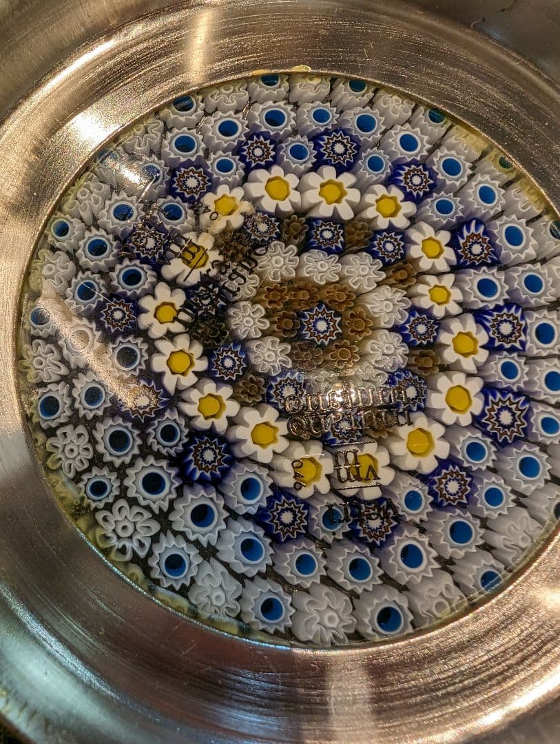 ムラーノガラス　シルバー　小物入れ　銀座WAKO