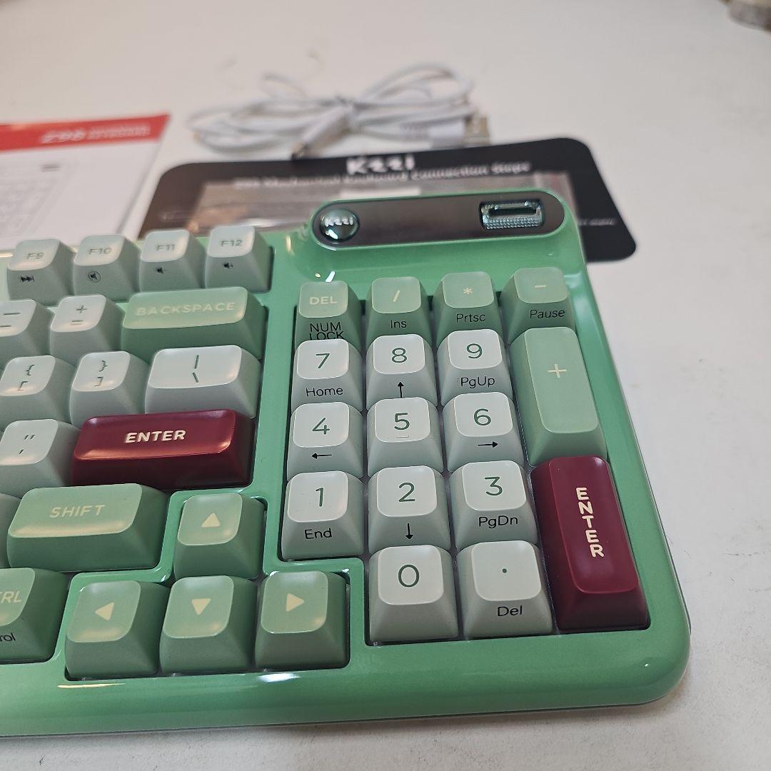 【美品】Kzzi Z98 メカニカルキーボード 抹茶グリーン ガスケット搭載