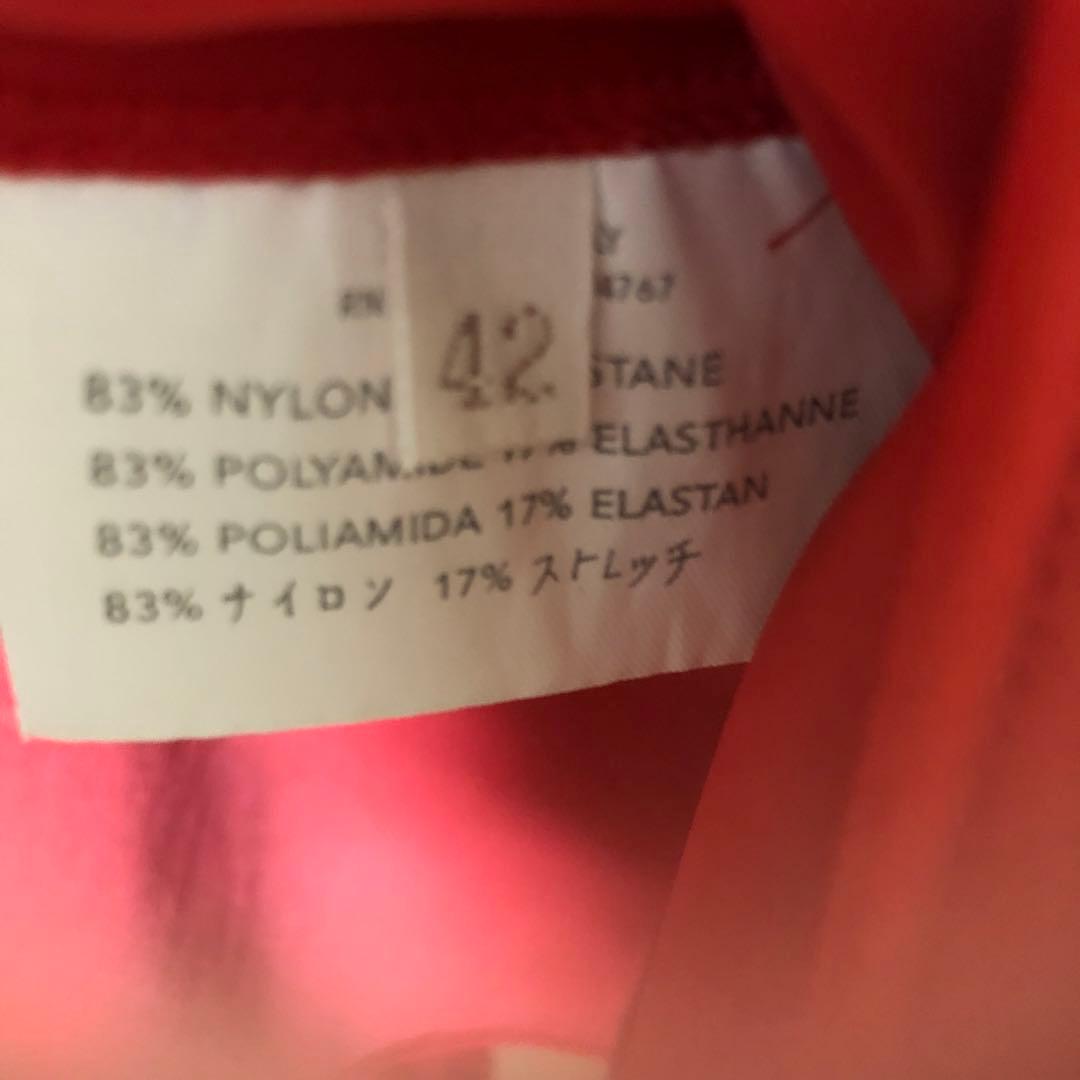 miu miu リボン付きレッドシャツ