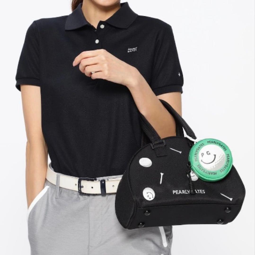 パーリーゲイツ　GOLF ドット刺繍　カートバッグ　ブラック