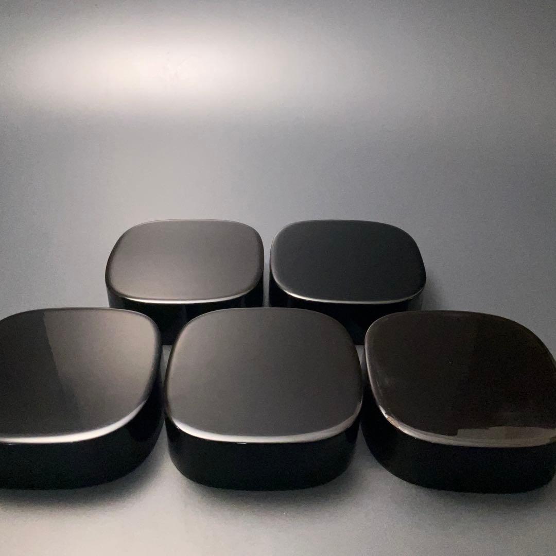 輪島　漆塗　千羽鶴沈金　弁当箱５組　三谷吾一　共箱　仕切り付き　R1325ル