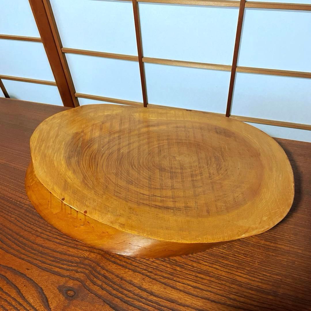 天然 木材 木製 飾り台 花台 ナチュラルウッド 楕円形 置物