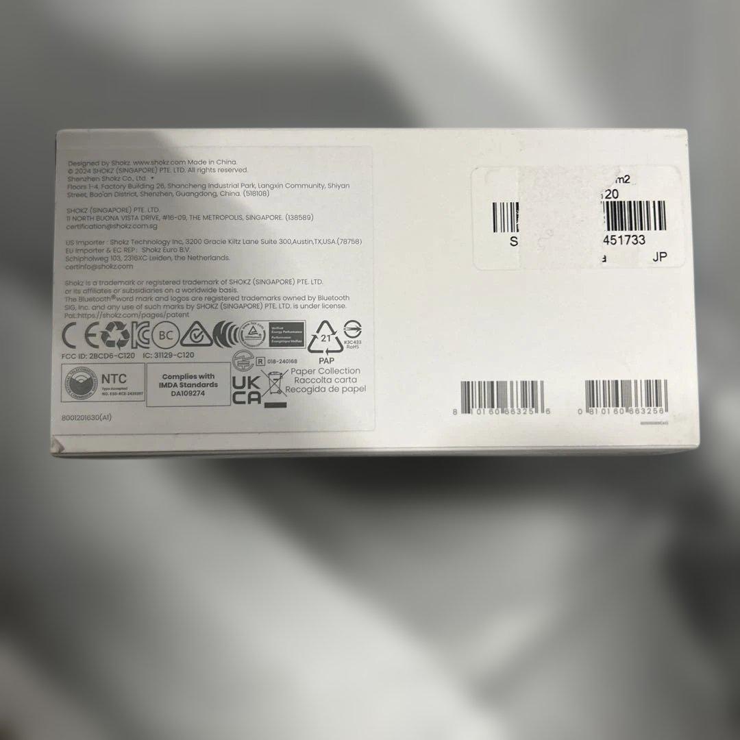 ジャンク品　SHOKZ OPENCOMM2 骨伝導イヤホン