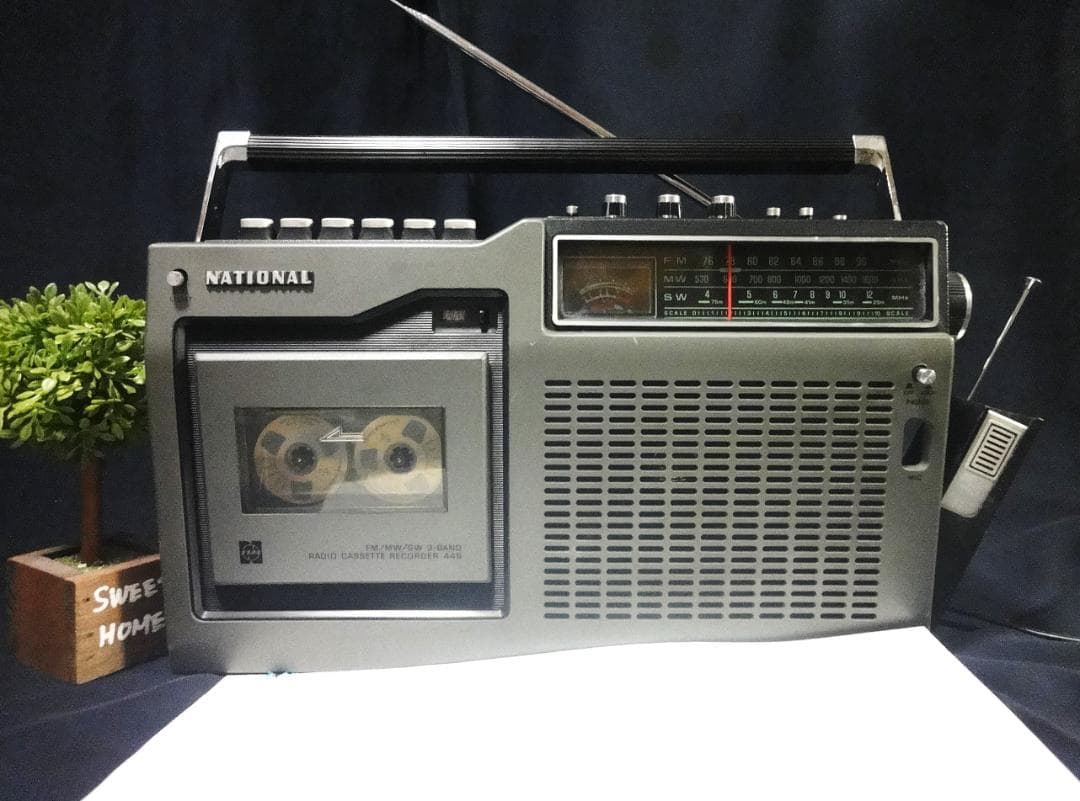 ♪昭和銘機 整備清掃済ラジカセ National MACff RQ-448