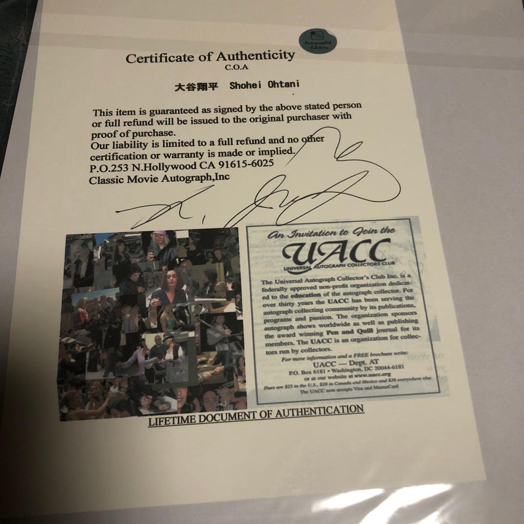 大谷翔平直筆サインフォト