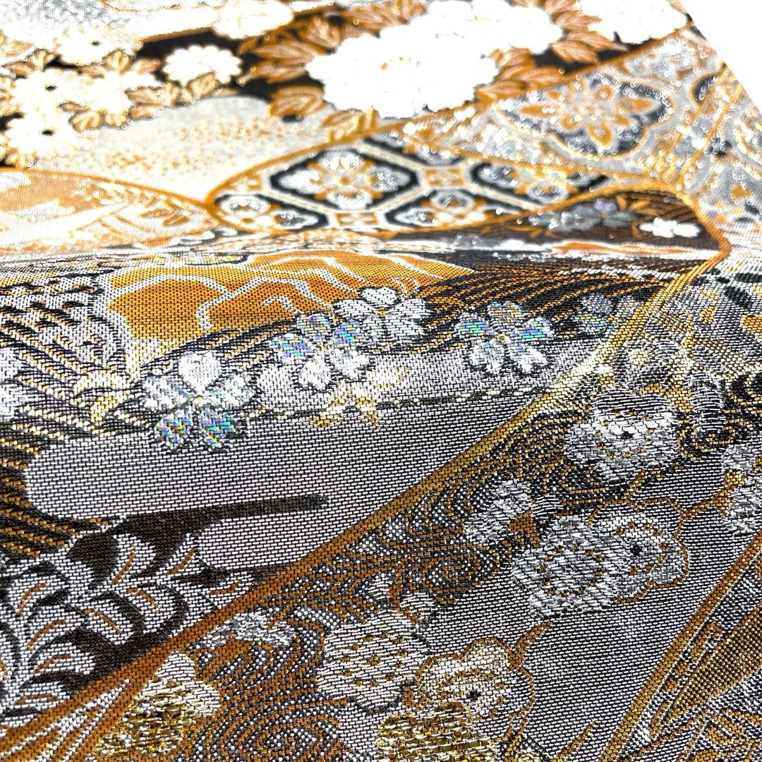 V1302 ●高級 正絹 六通 袋帯