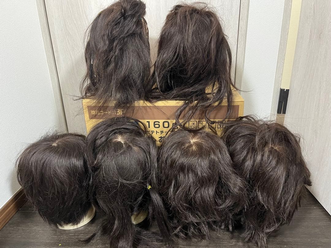 カットウィッグ　カットマネキン6体　美容師　理容師