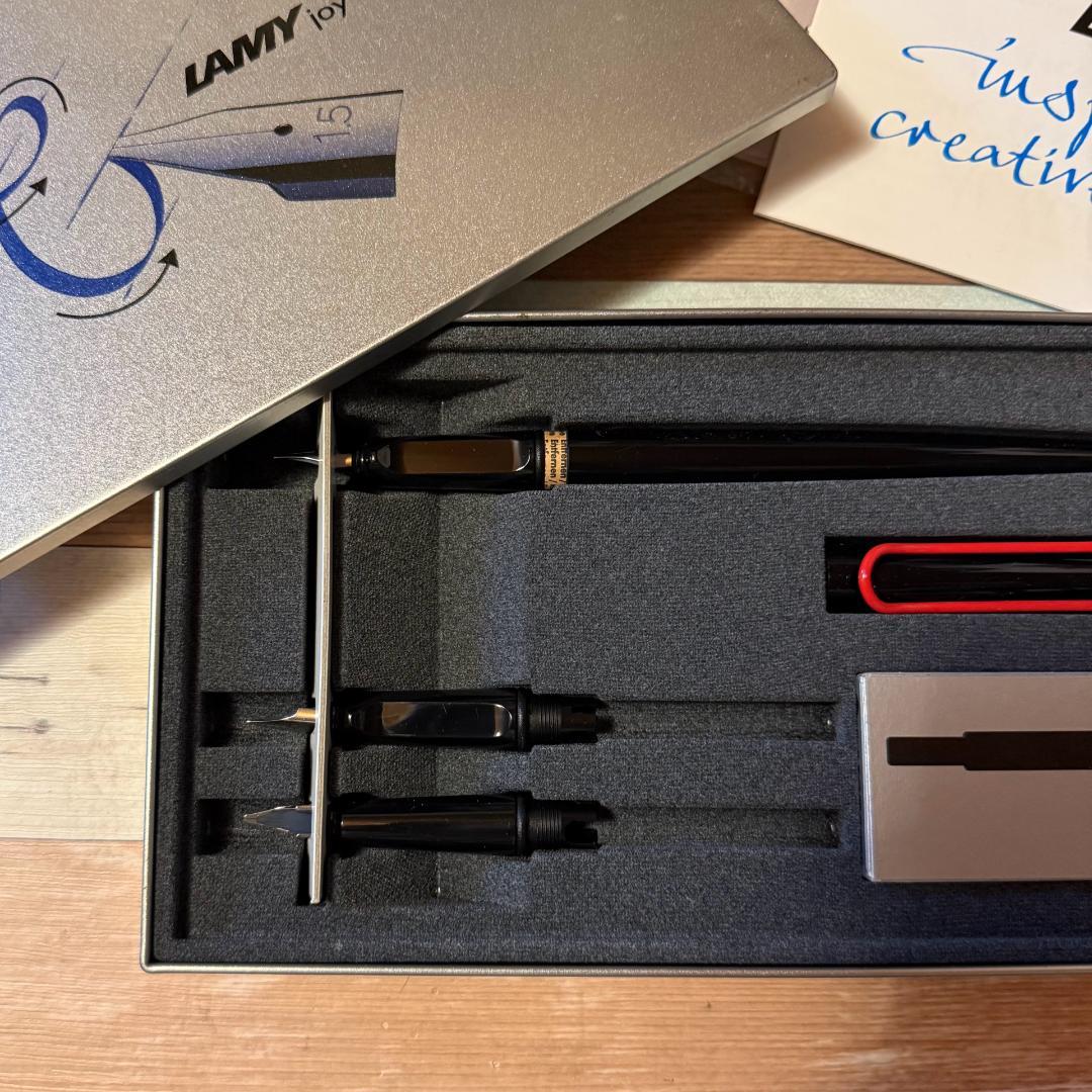 新品未使用　LAMY joy カリグラフィーセット15ブラックレッドクリップ