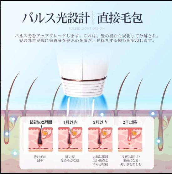 脱毛器 レーザー脱毛IPL技術 フラッシュ式 VIO対応美肌機能搭載50万発照射