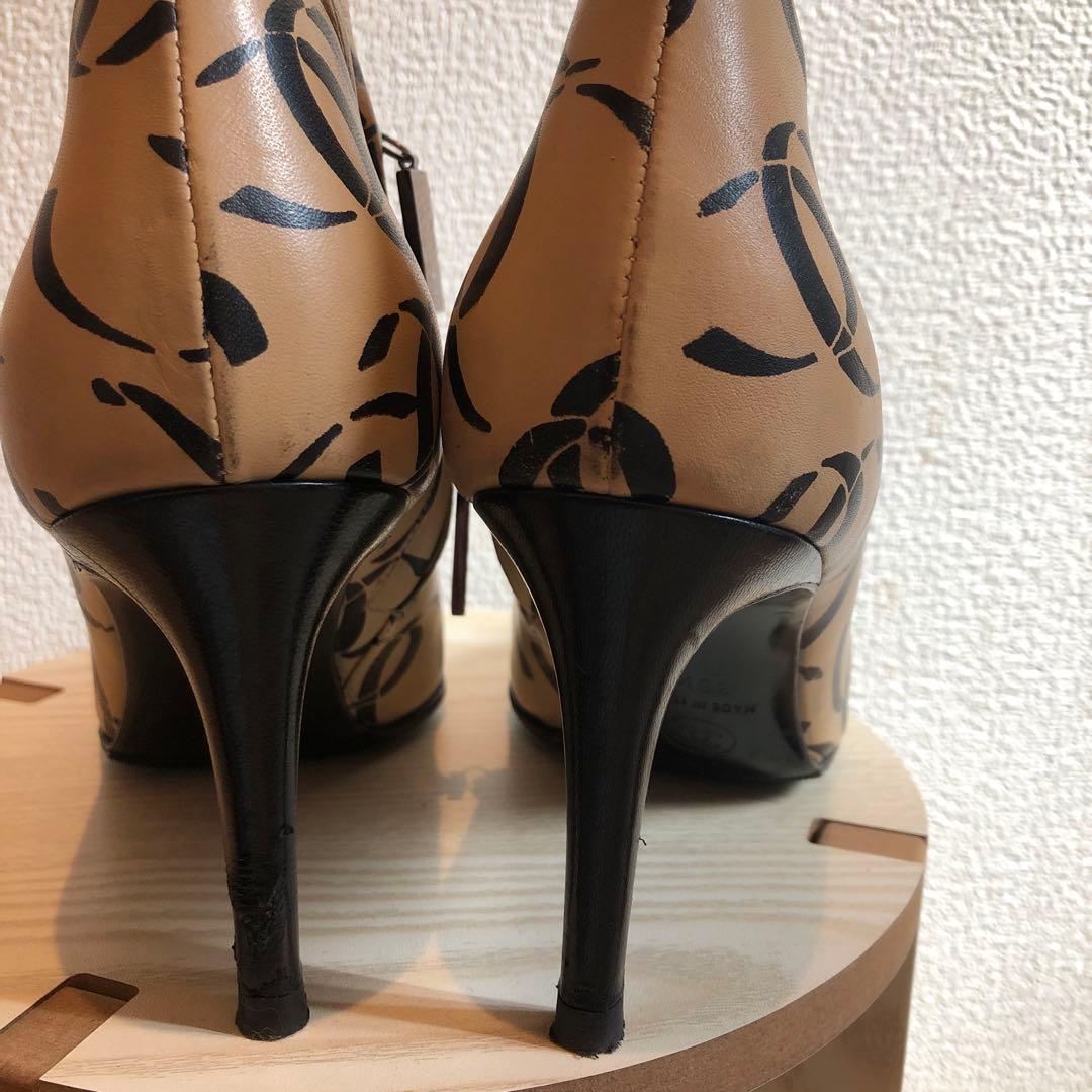 お値下げしました❣️ CHANEL ビンテージ　レザー ブーティ 36.5