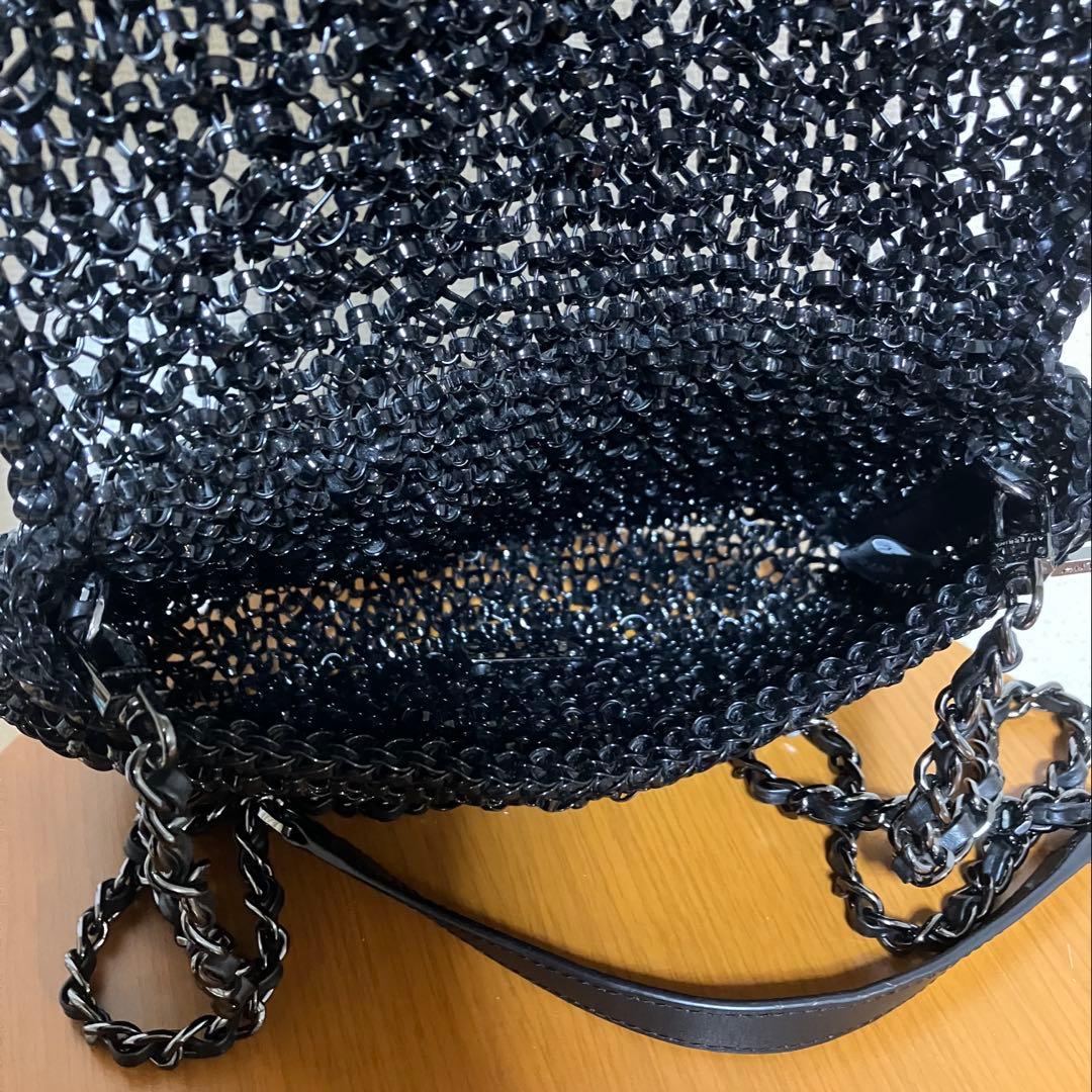 現行　アンテプリマ　ルケット　ミディアム　エナメルブラック　横長　ブラック