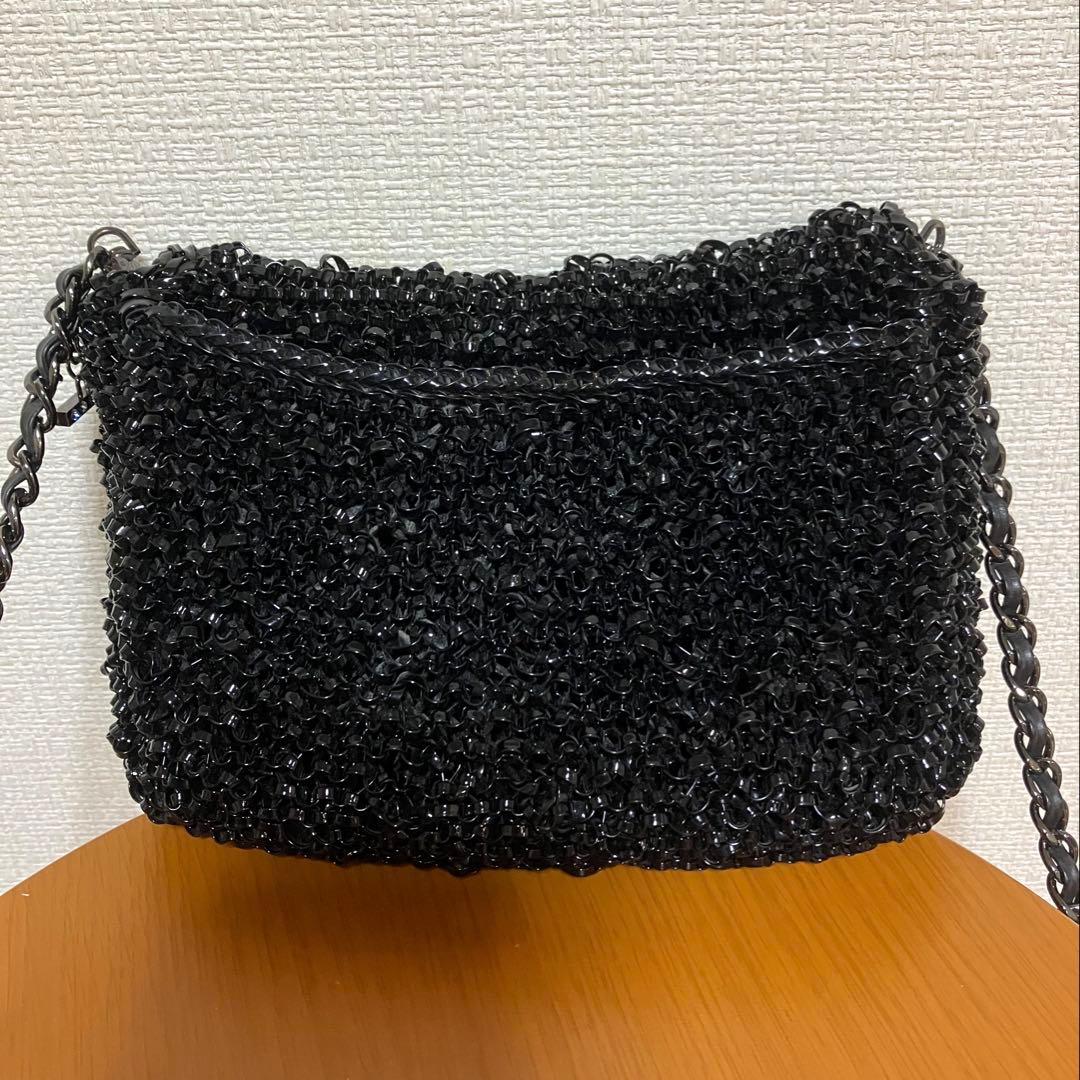 現行　アンテプリマ　ルケット　ミディアム　エナメルブラック　横長　ブラック