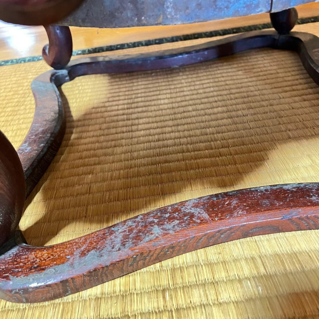 売切価格です！　ヴィンテージ　座敷用火鉢　木製　ねこ脚　四角形