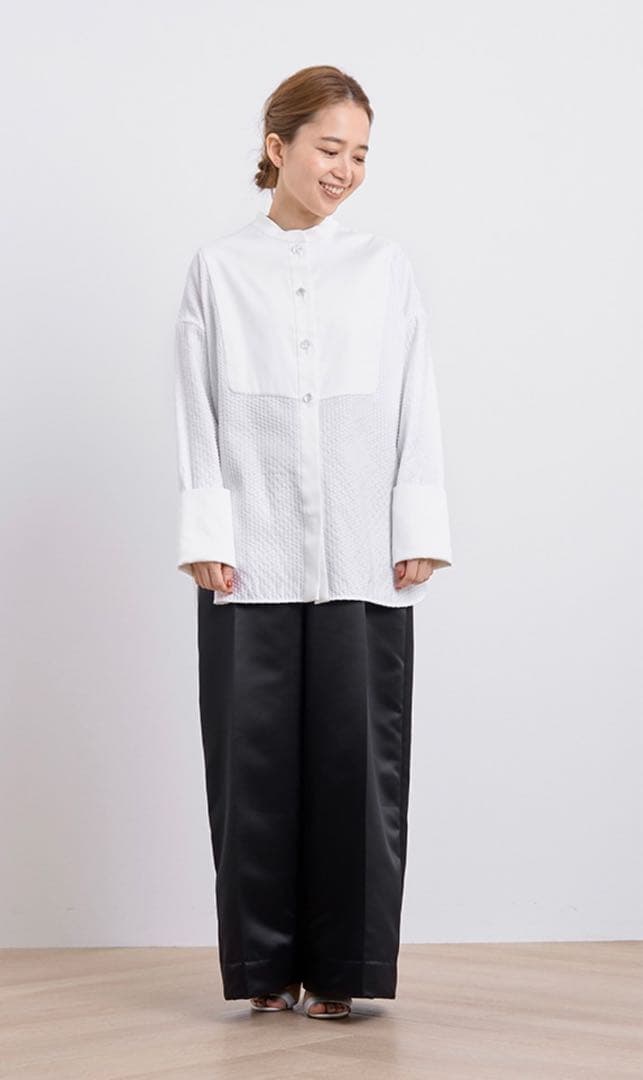 【新品未使用】yori shirocon タキシードリボンブラウス ホワイト