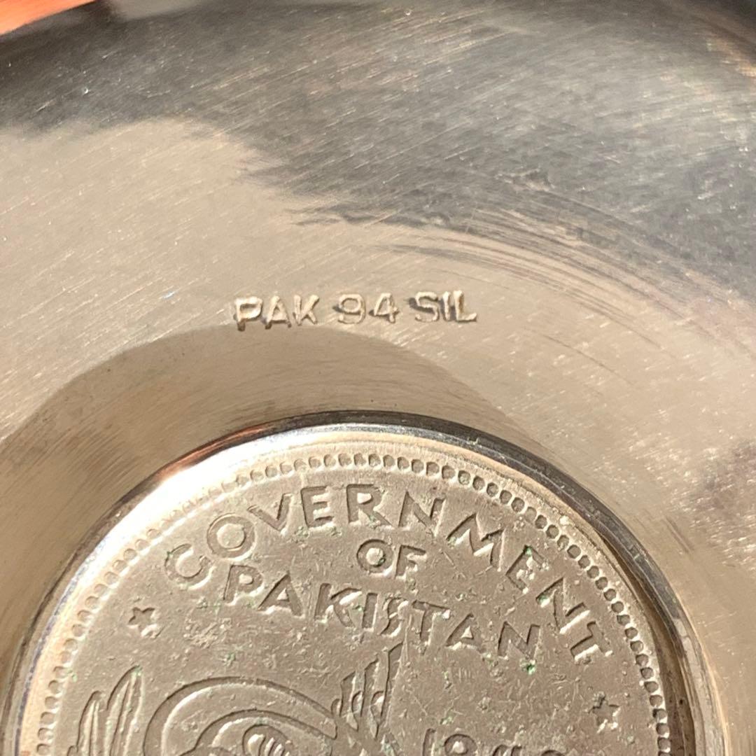 アンティーク　シルバー製　プレート　銀製　1ルピー　silver940