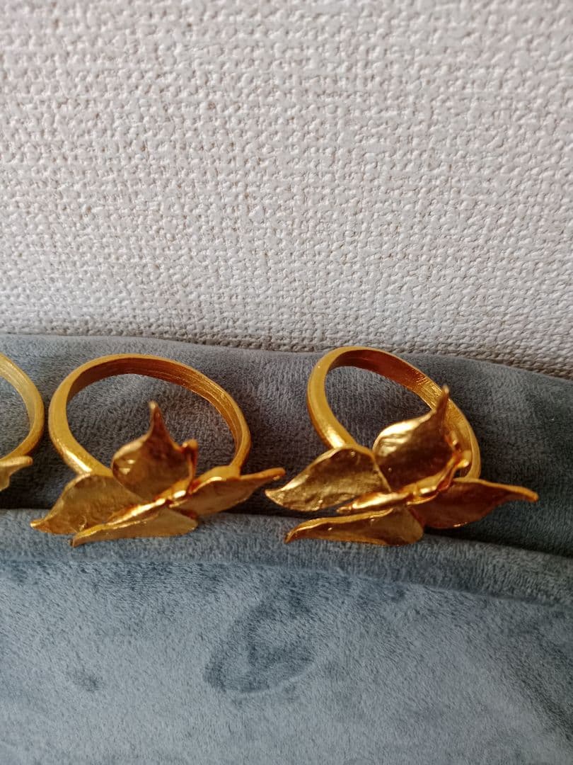 Edouard Rambaud エドワールランボー 蝶 ナプキンリング 3個