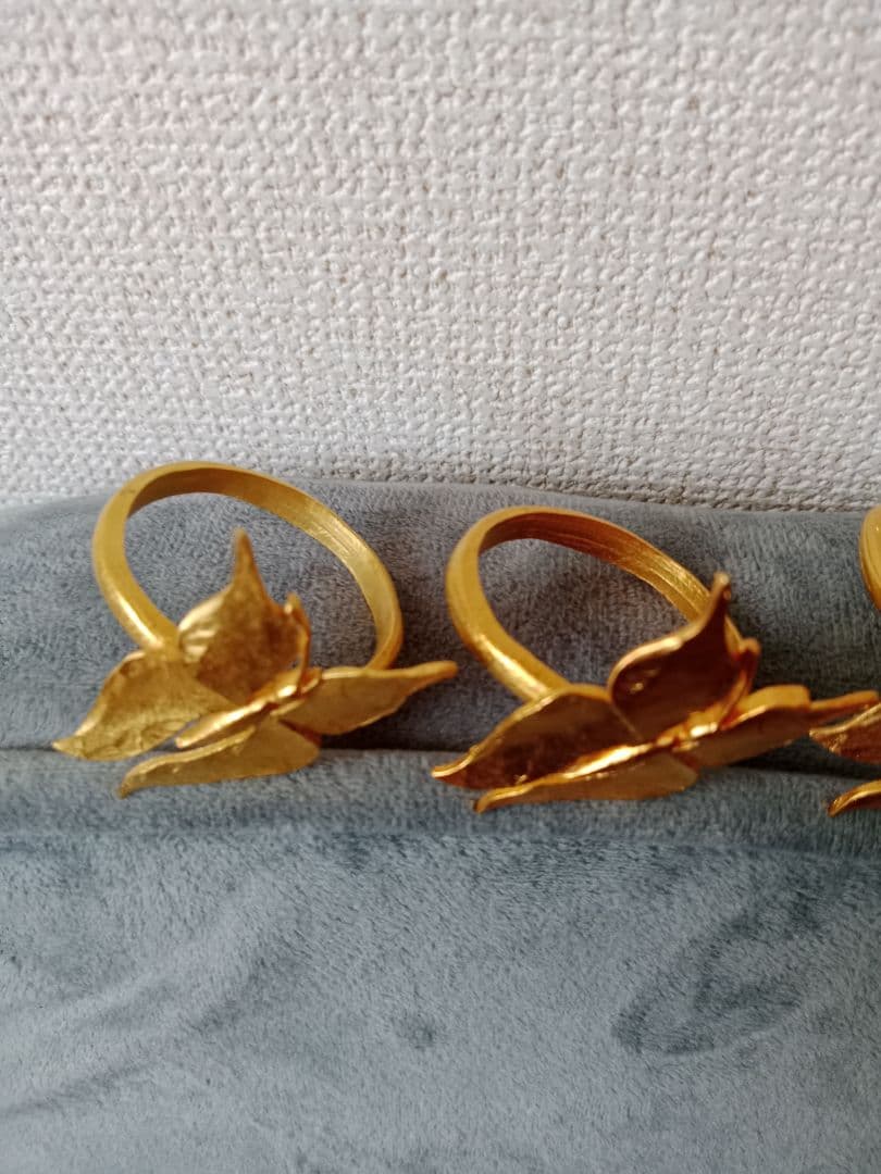 Edouard Rambaud エドワールランボー 蝶 ナプキンリング 3個