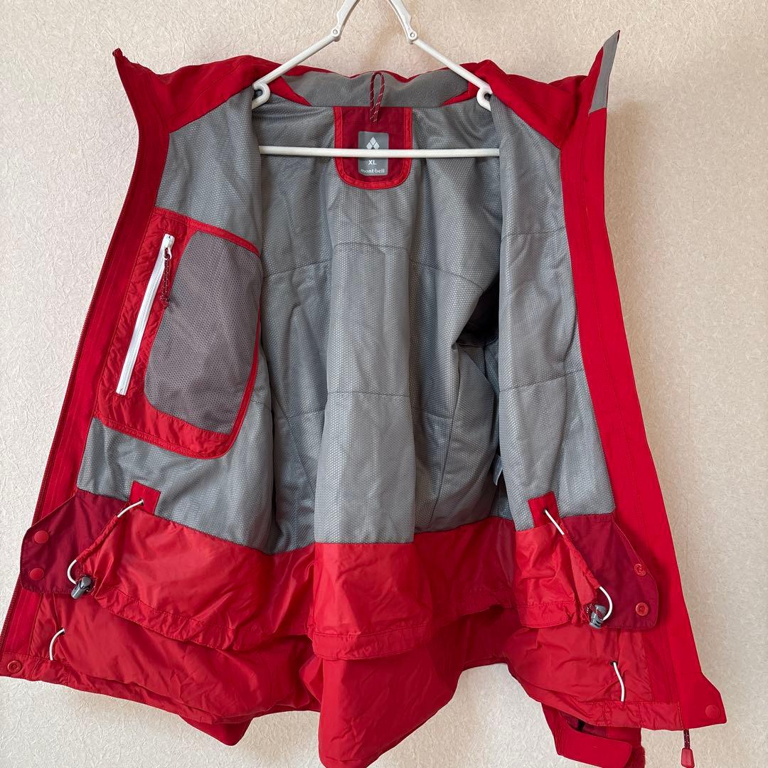 モンベル　スキーウェア　XL 赤