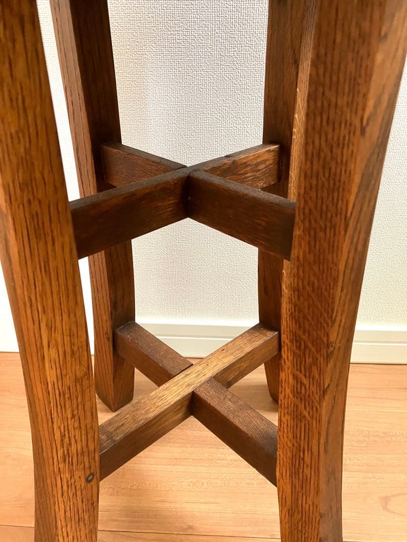 ヴィンテージ 和柄ベロアスツール 張り替え済