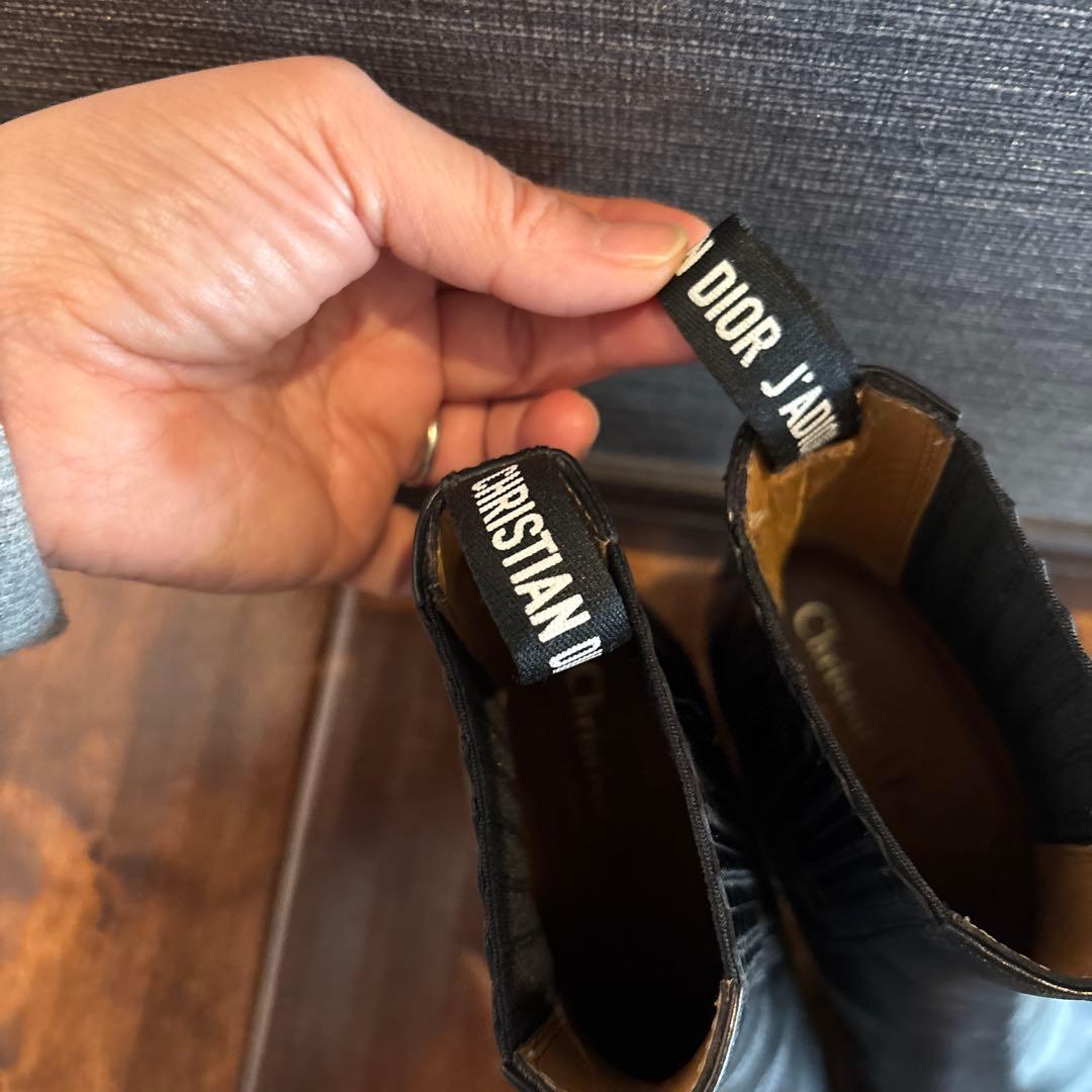 Dior ブラック サイドゴアブーツ
