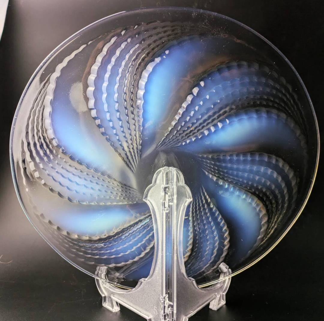 本人作 ルネ・ラリック フルロン 大皿 28cm オパルセント1935アールデコ