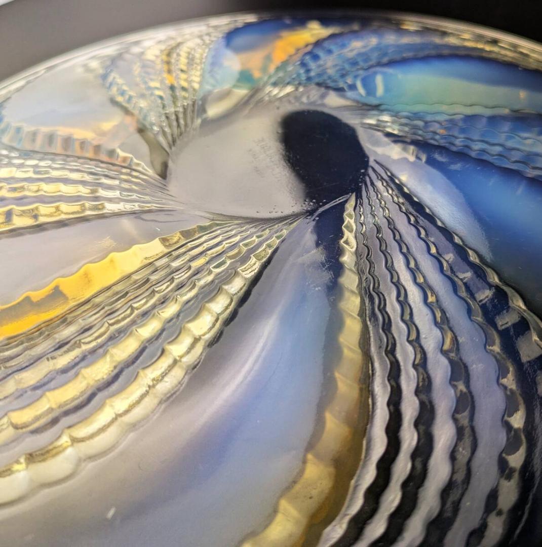 本人作 ルネ・ラリック フルロン 大皿 28cm オパルセント1935アールデコ