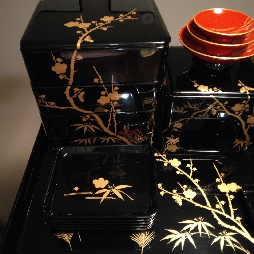 御屠蘇器重箱セット　越前塗り