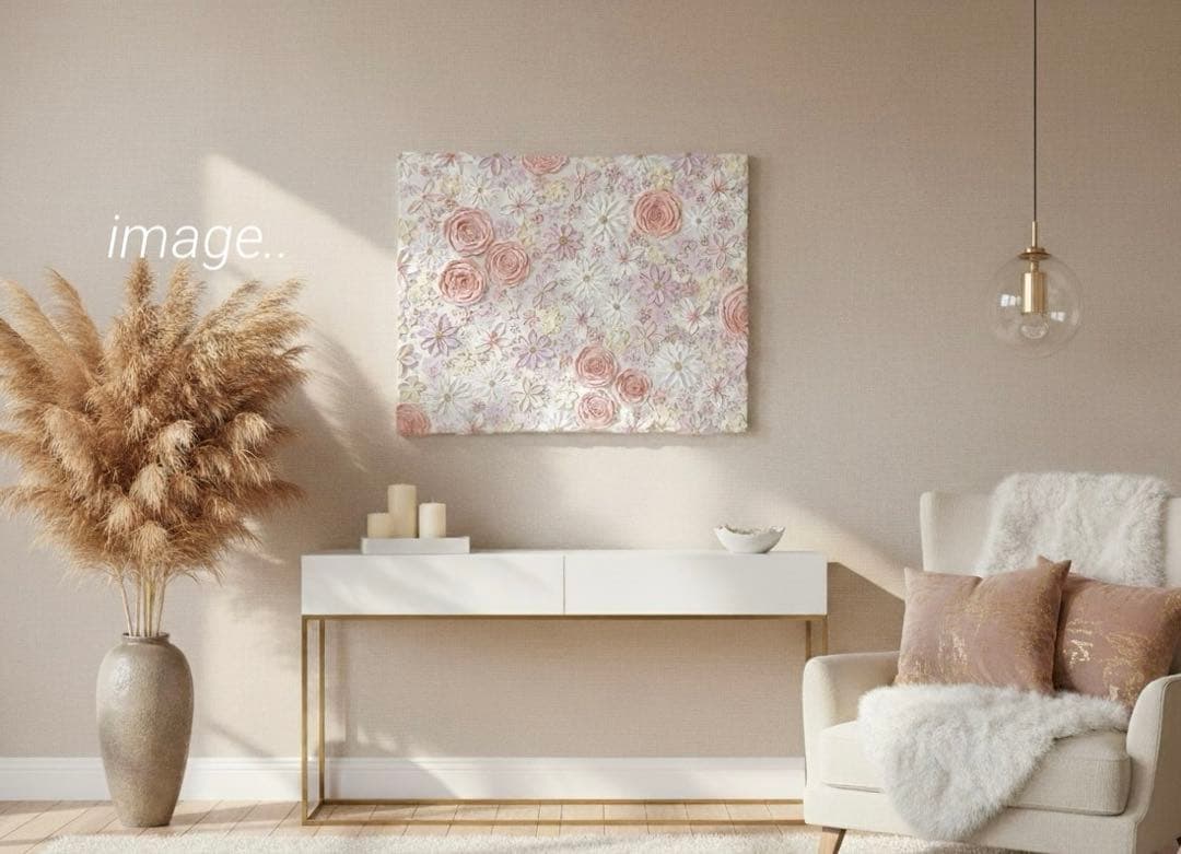 WT様 【No.89】 テクスチャーアート　インテリア　花