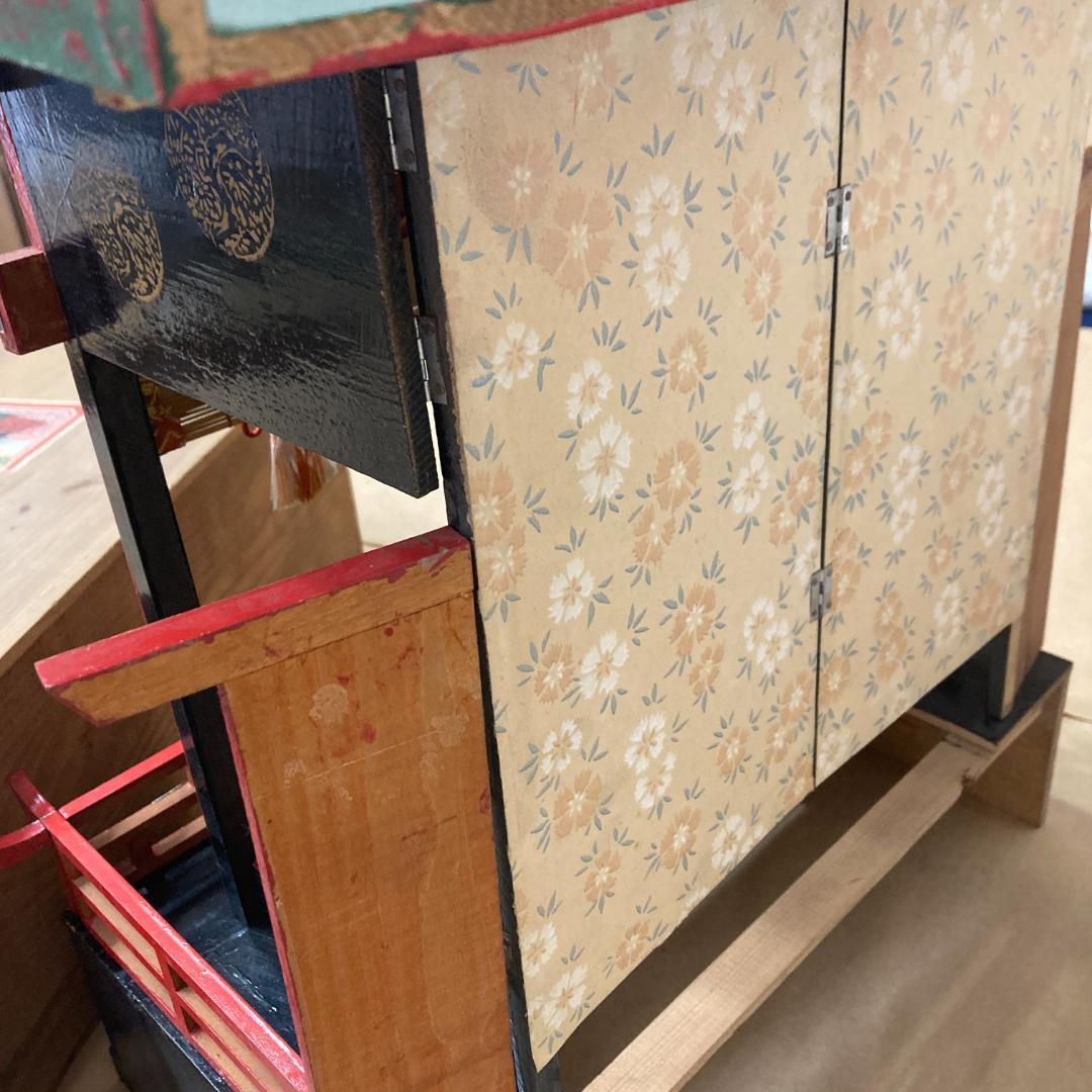 ひな御殿 豊寿殿　木製 組み立て式 御殿飾り　雛人形 ひな祭 昭和レトロ